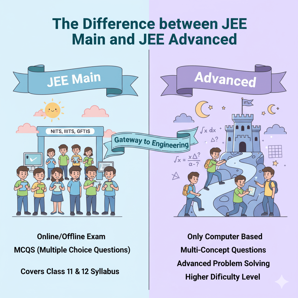 Difference between JEE Main and JEE Advanced