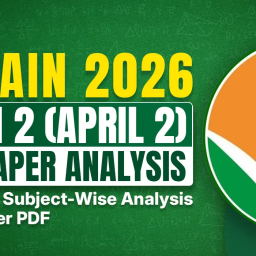 JEE Main 2026 Session 2 April 2 Shift 1 paper analysis: Difficulty Level, Subject-wise Analysis & Question Paper PDF