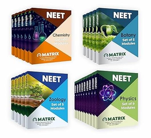 Matrix Academy's NEET Division Book Ste of Physics, Chemistry, and Biology (Zoology and Botany)